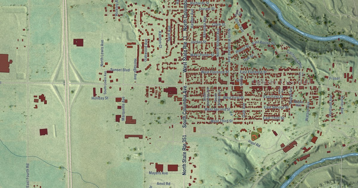 Map of Oglesby, Illinois in 2026