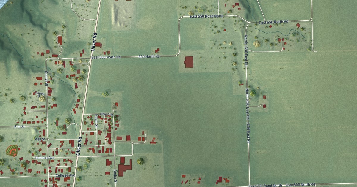 Map of Olivet, Illinois in 2026