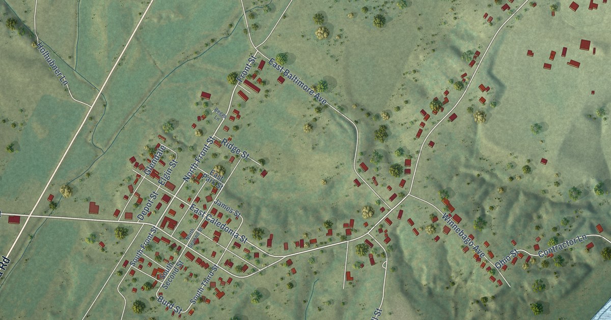 Map of Olmsted, Illinois in 2026