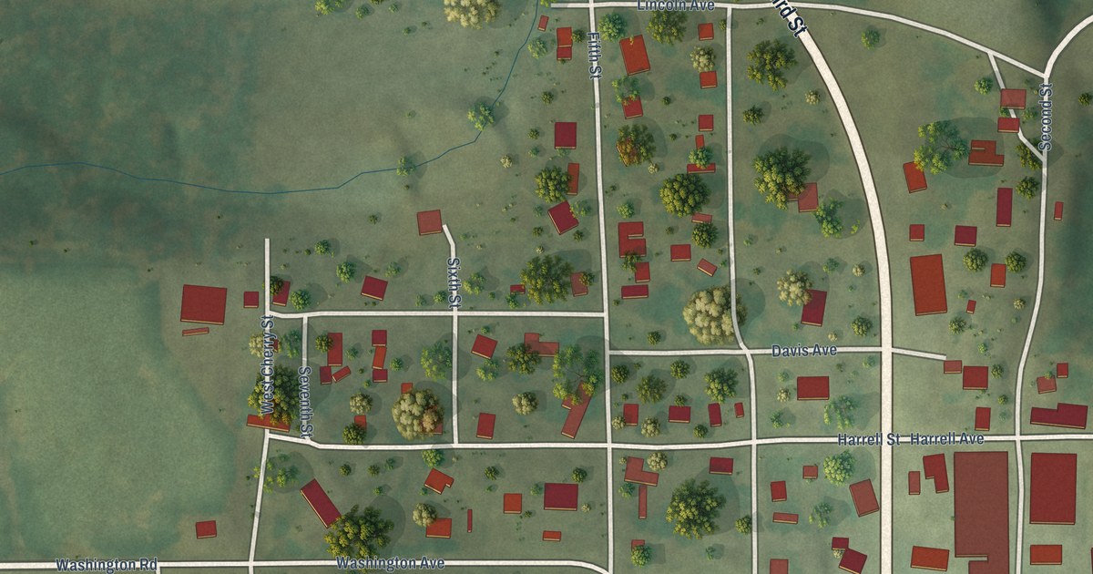 Map of Omaha, Illinois in 2026