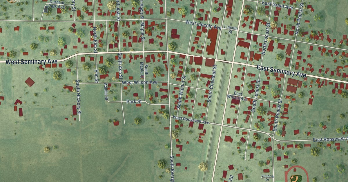 Map of Onarga, Illinois in 2026