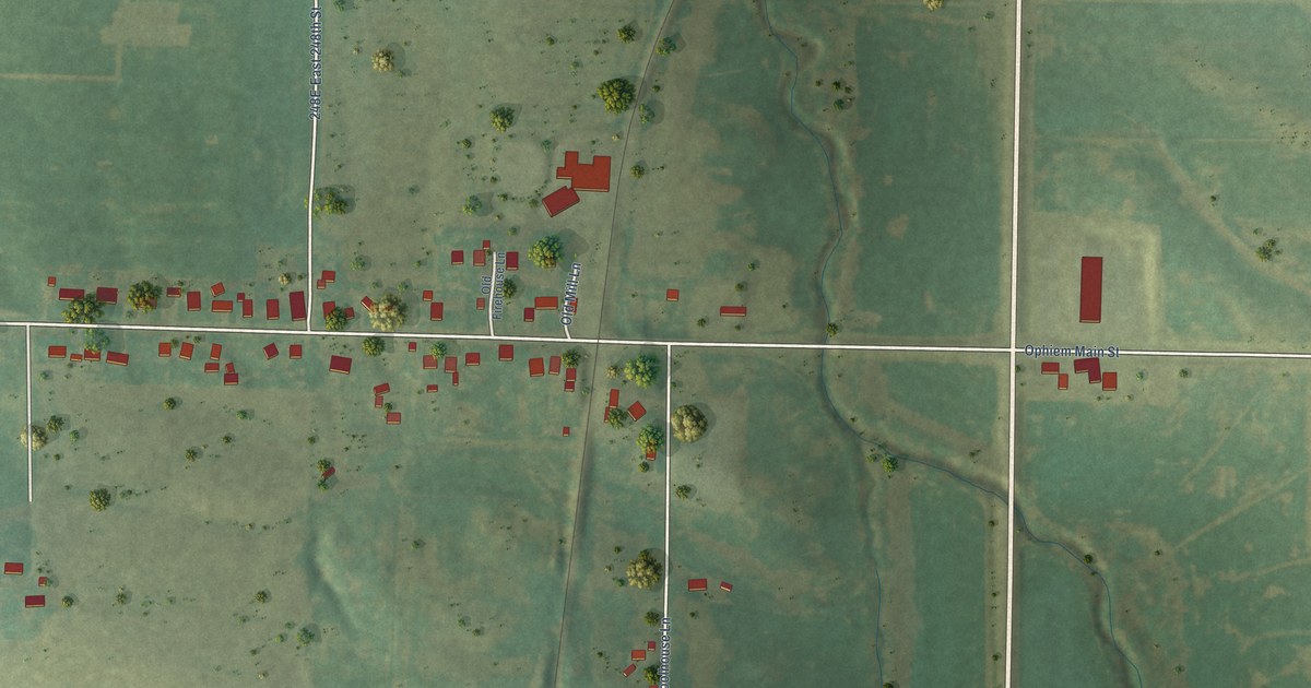 Map of Ophiem, Illinois in 2026