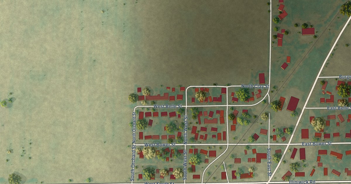 Map of Oreana, Illinois in 2026