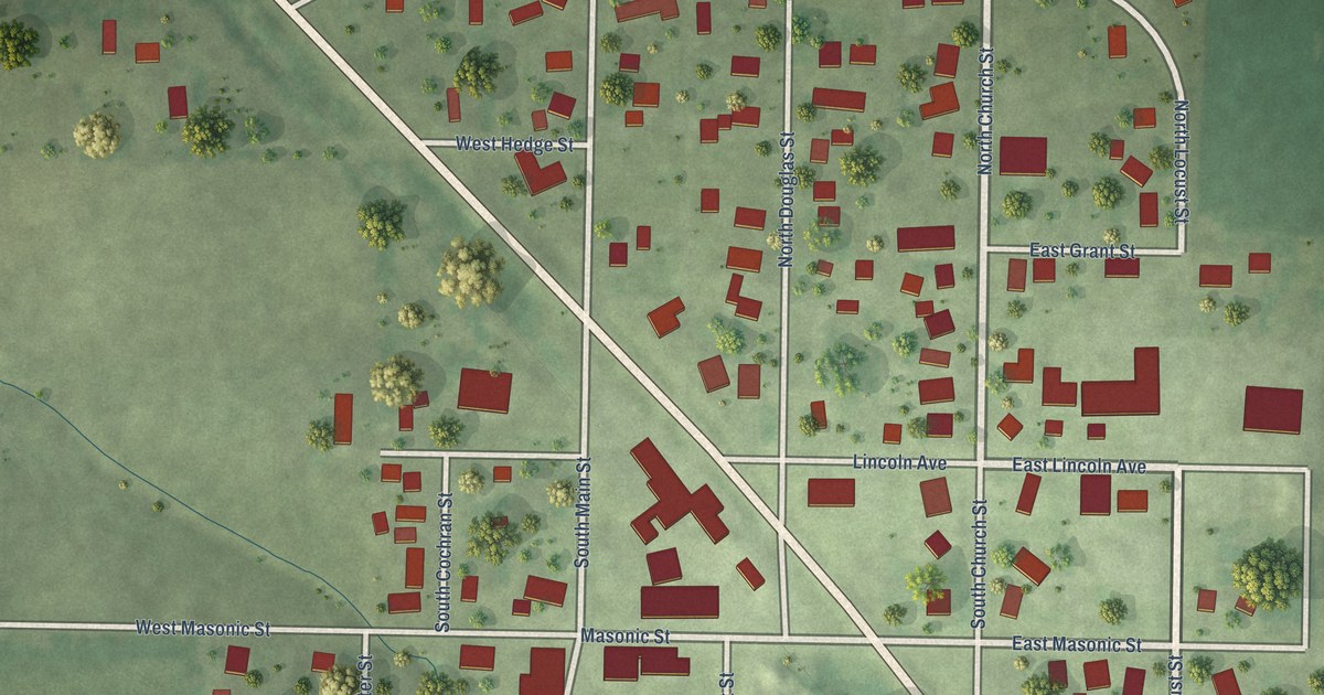 Map of Owaneco, Illinois in 2026