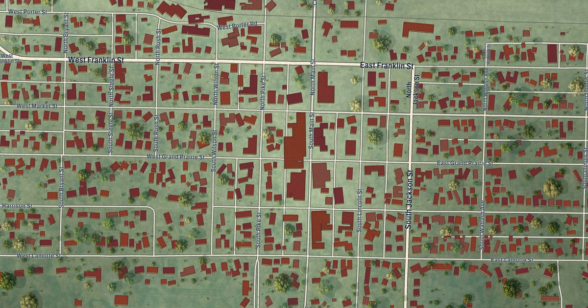 Map of Palestine, Illinois in 2026