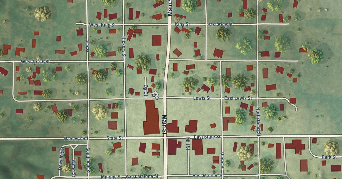 Map of Palmyra, Illinois in 2026
