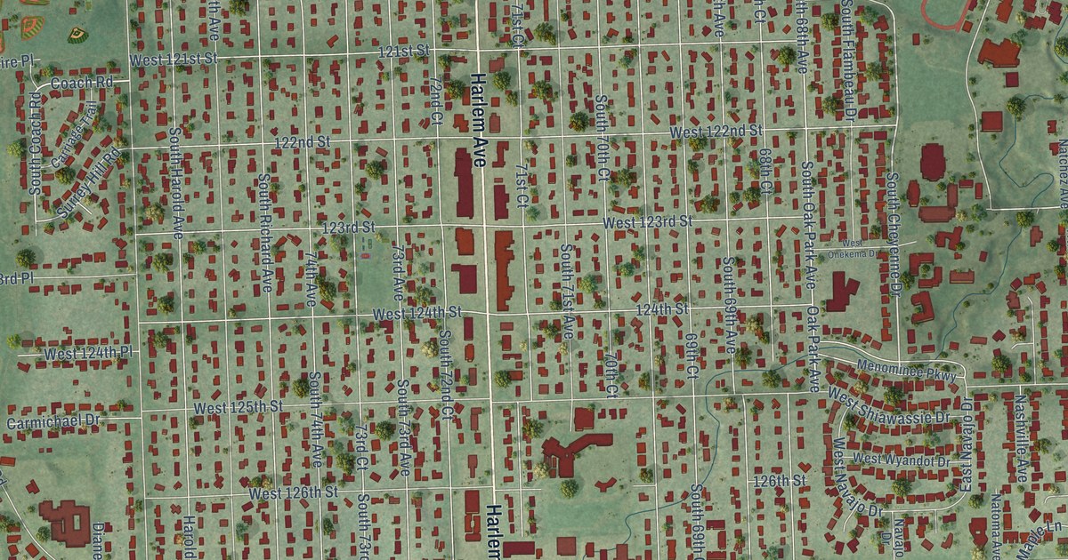 Map of Palos Heights, Illinois in 2026