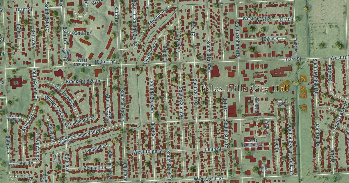 Map of Palos Hills, Illinois in 2026