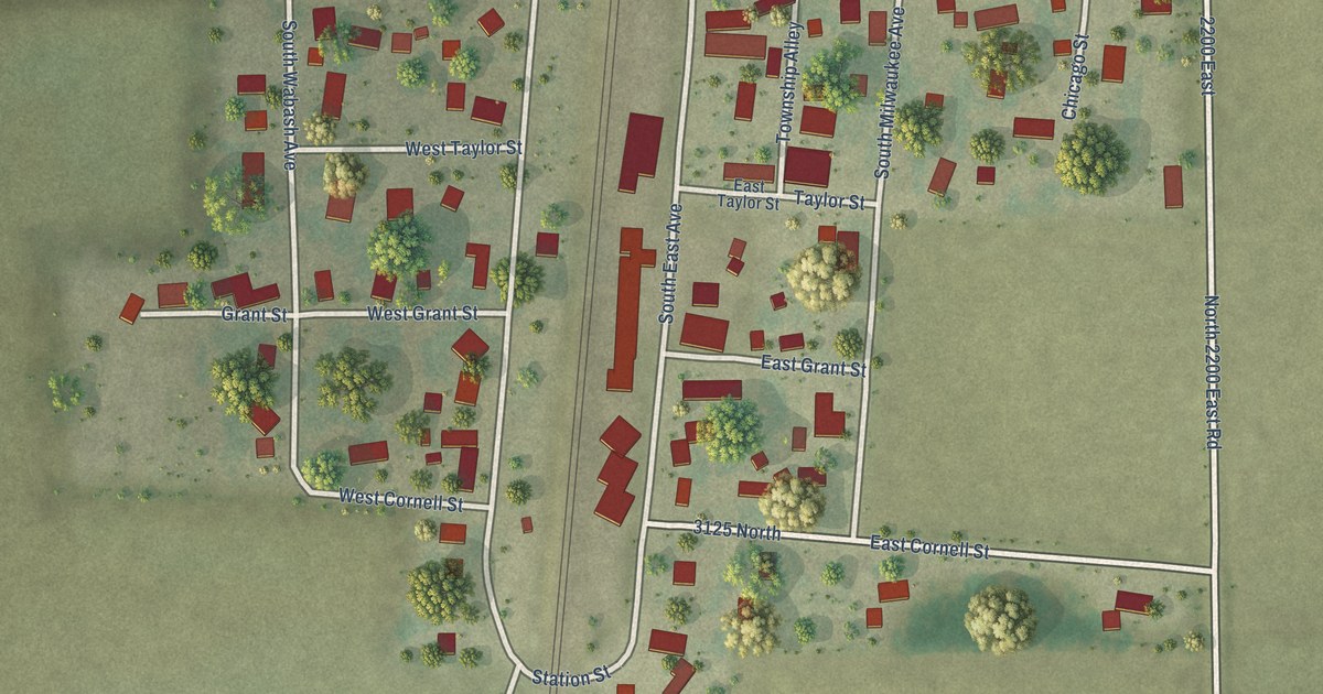 Map of Papineau, Illinois in 2026