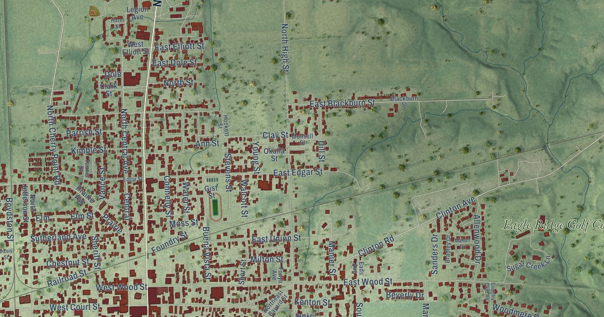 Map of Paris, Illinois in 2026