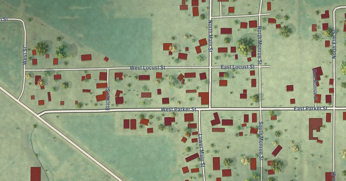 Map of Parkersburg, Illinois in 2026