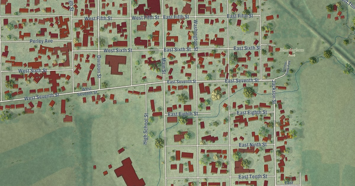 Map of Pecatonica, Illinois in 2026