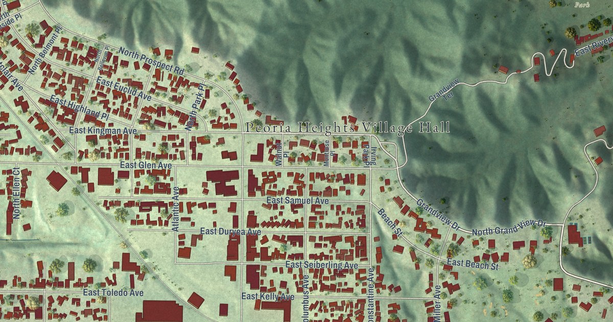 Map of Peoria Heights, Illinois in 2026
