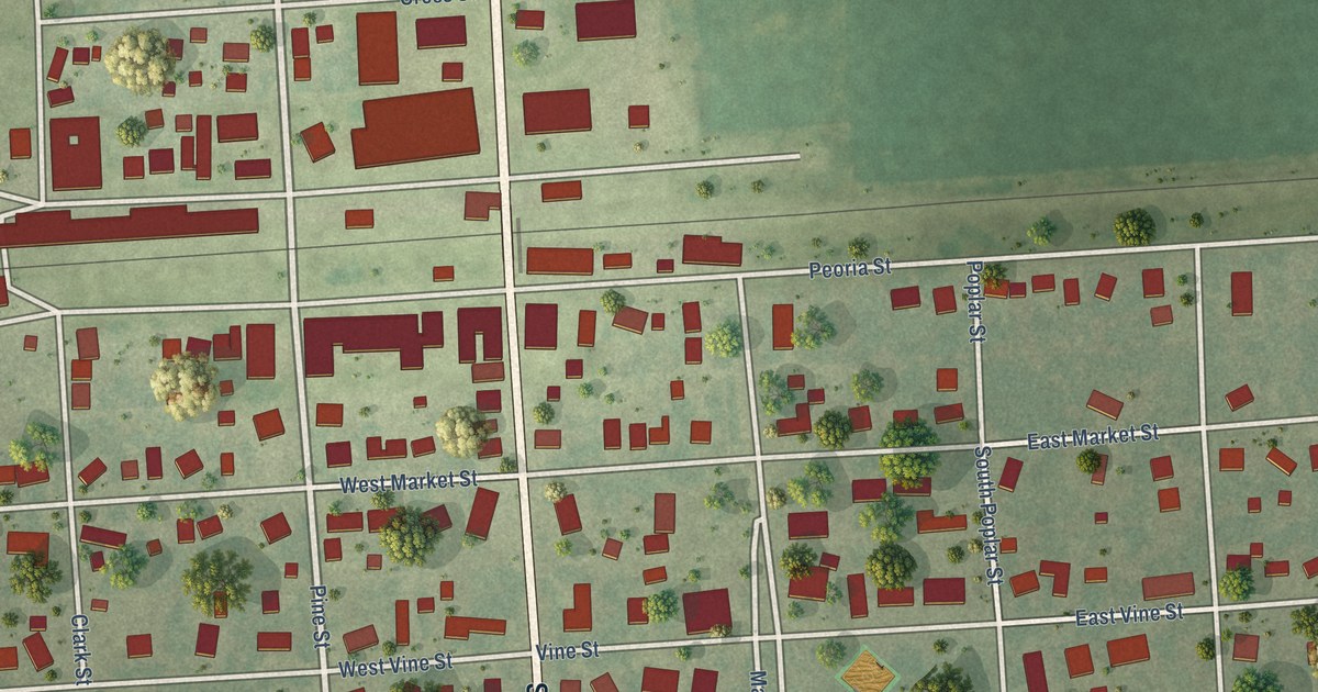 Map of Piper City, Illinois in 2026