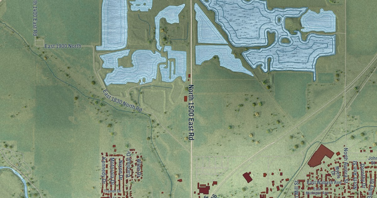 Map of Pontiac, Illinois in 2026