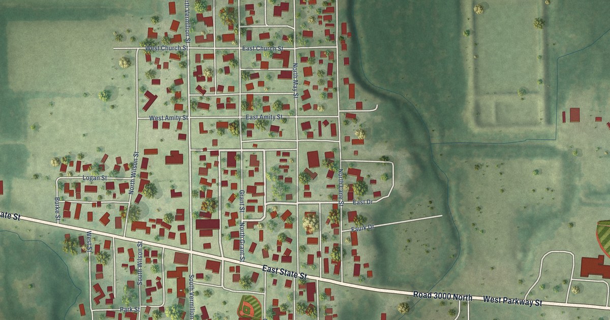 Map of Potomac, Illinois in 2026