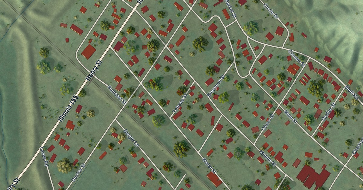 Map of Prairie du Rocher, Illinois in 2026