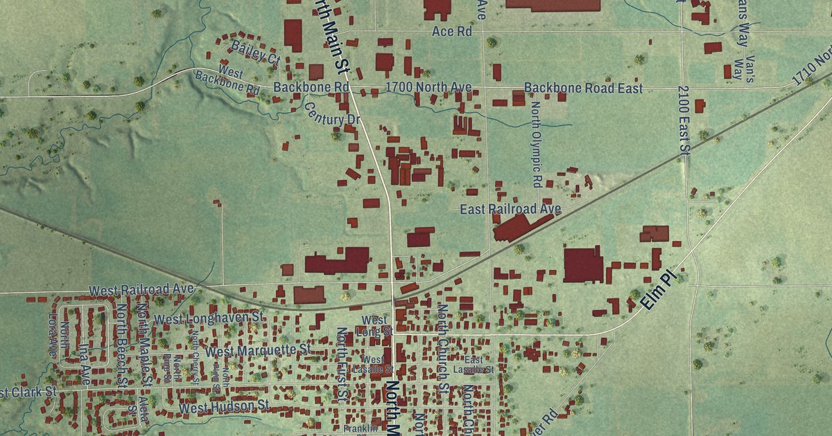 Map of Princeton, Illinois in 2026