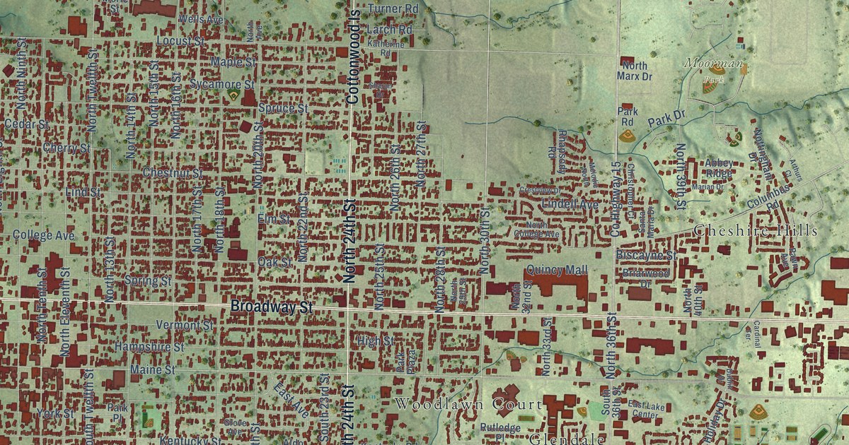 Map of Quincy, Illinois in 2026