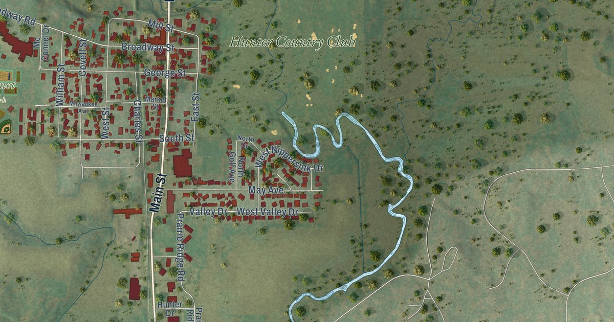 Map of Richmond, Illinois in 2026