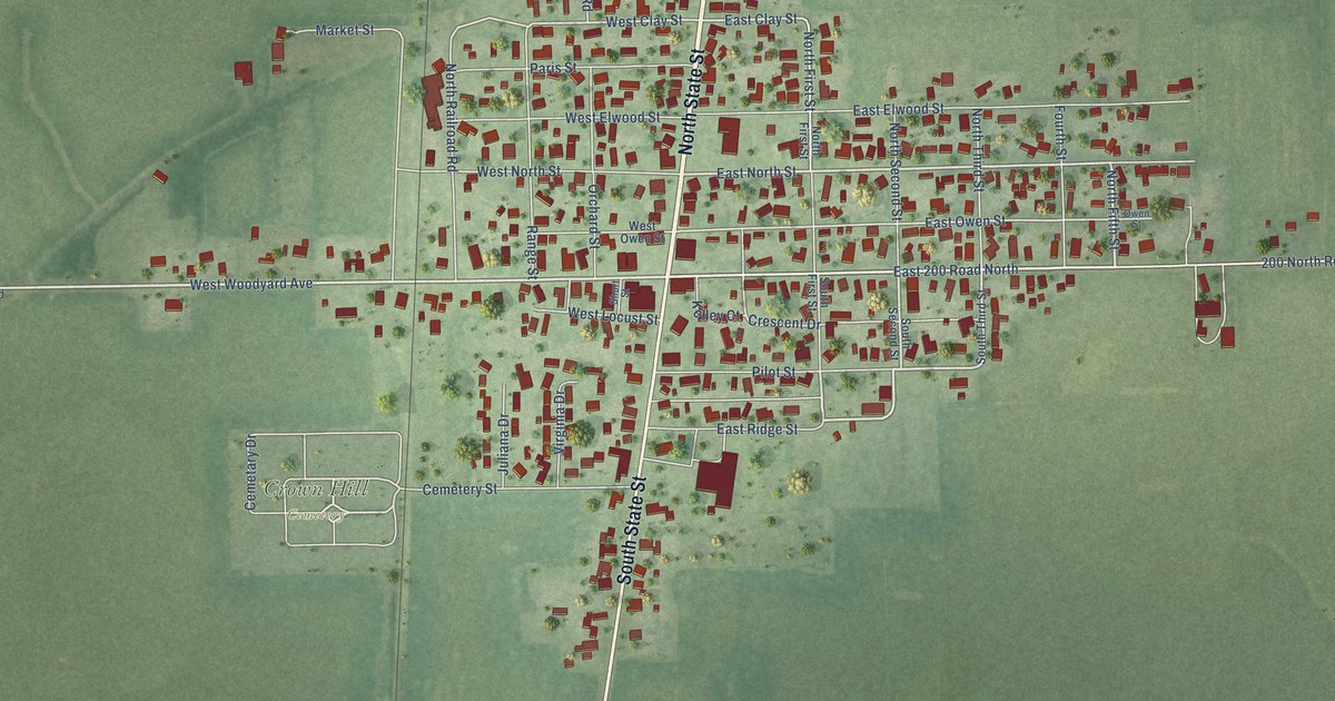 Map of Ridge Farm, Illinois in 2026