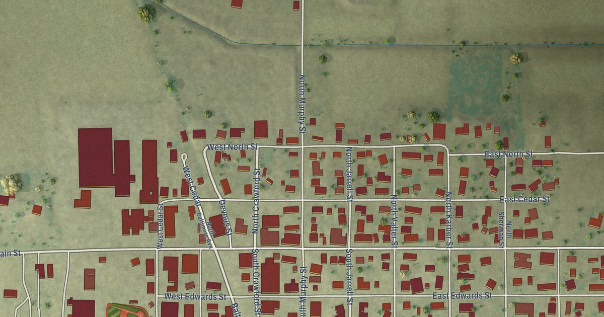 Map of Ridgway, Illinois in 2026