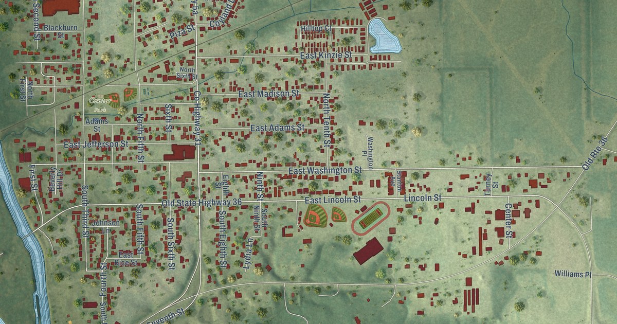 Map of Riverton, Illinois in 2026