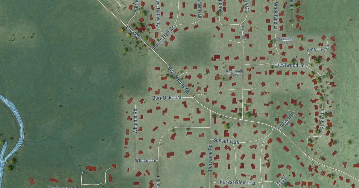 Map of Riverwoods, Illinois in 2026