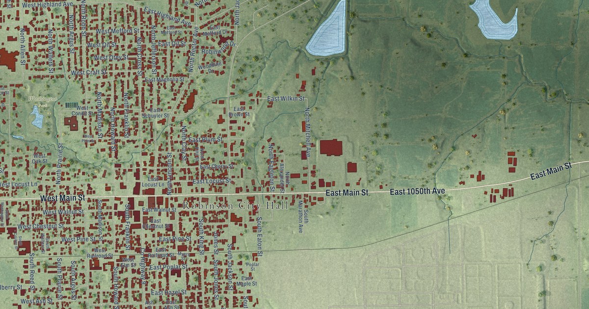 Map of Robinson, Illinois in 2026