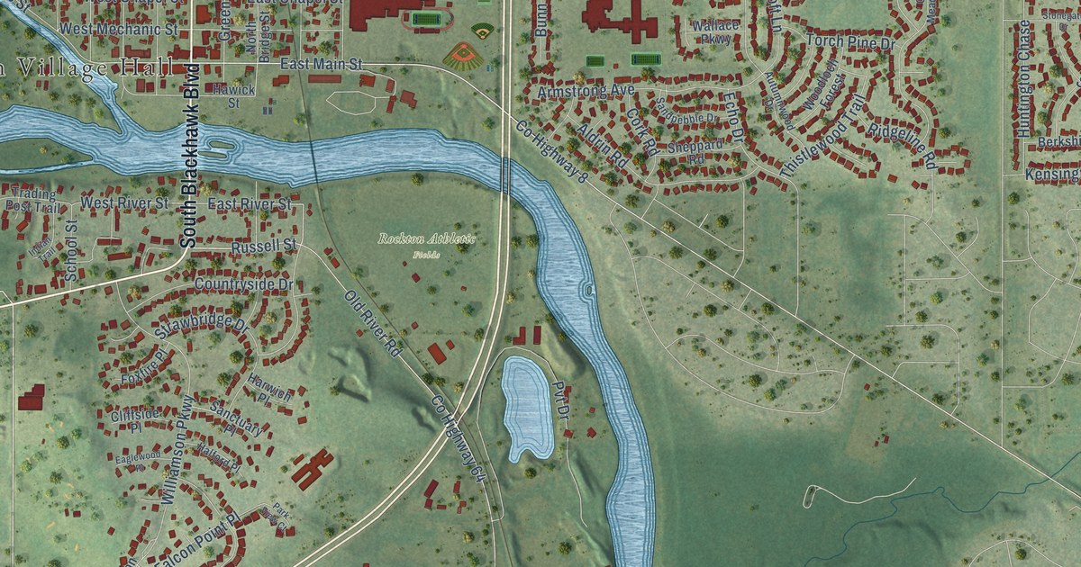 Map of Rockton, Illinois in 2026