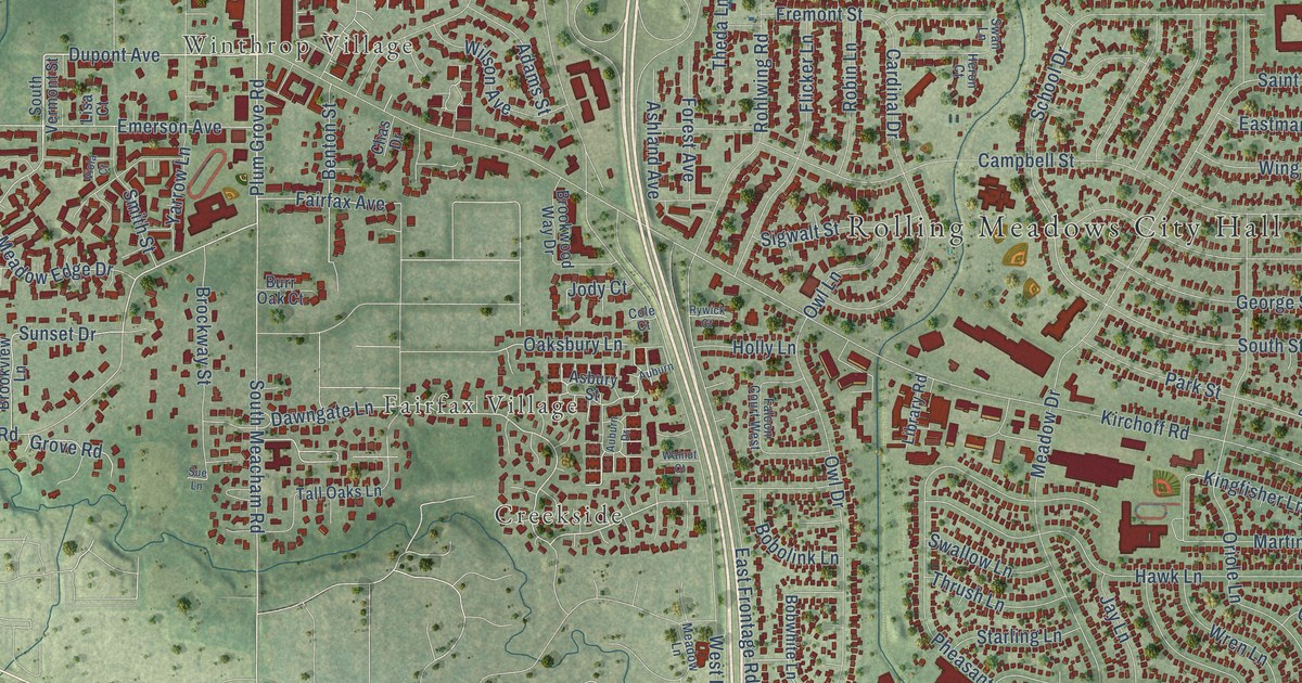 Map of Rolling Meadows, Illinois in 2026