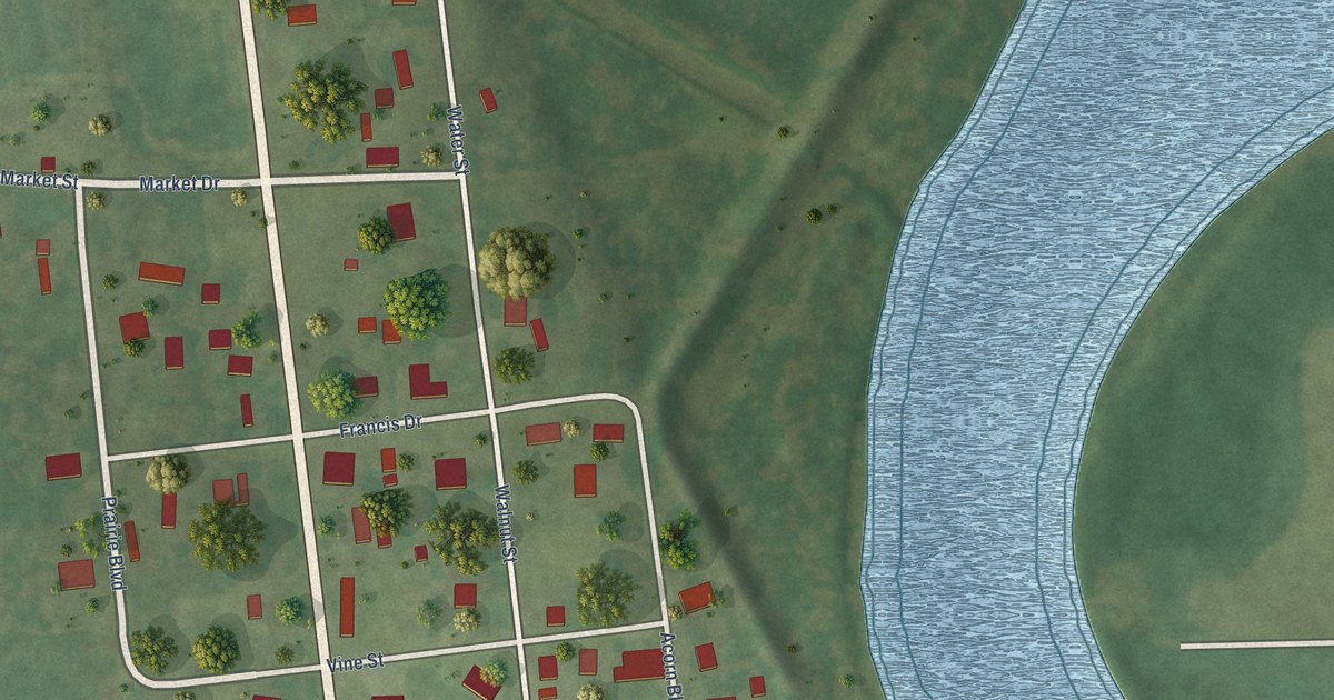Map of Russellville, Illinois in 2026