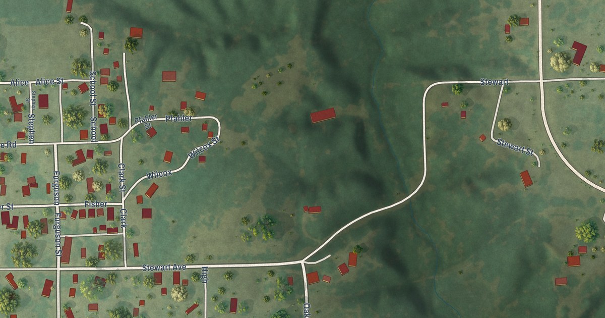 Map of Sawyerville, Illinois in 2026