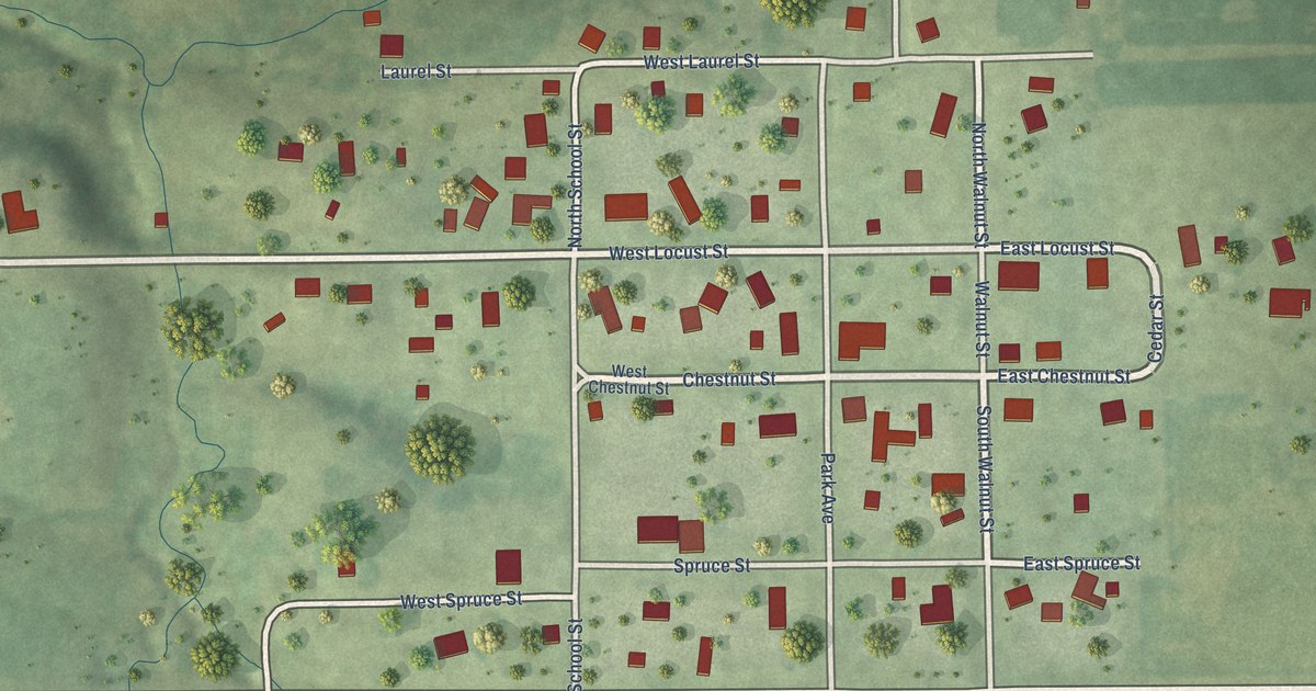 Map of Scottville, Illinois in 2026