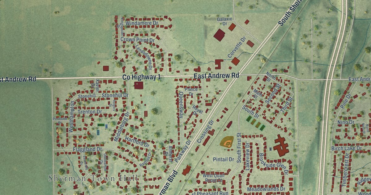 Map of Sherman, Illinois in 2026
