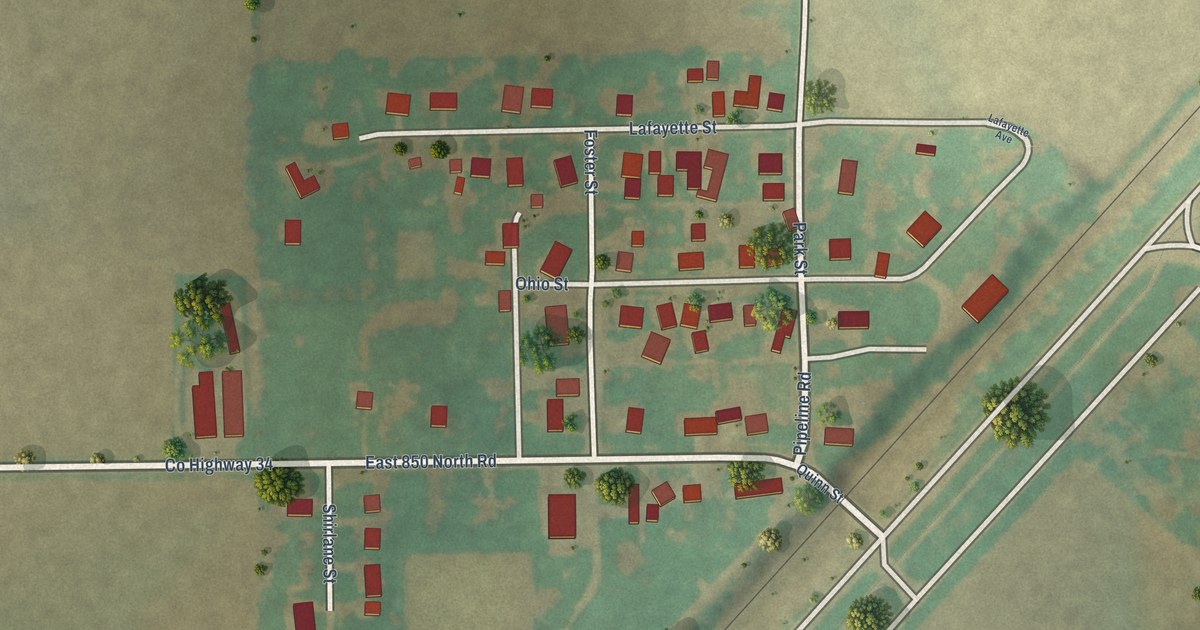 Map of Shirley, Illinois in 2026