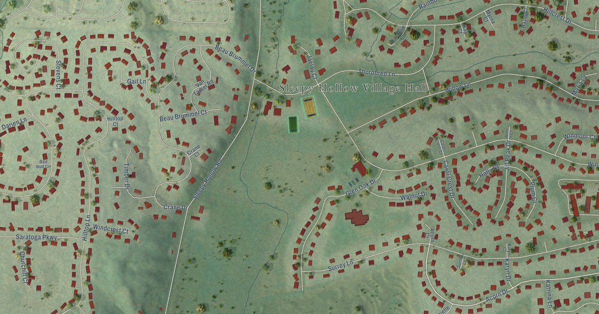 Map of Sleepy Hollow, Illinois in 2026