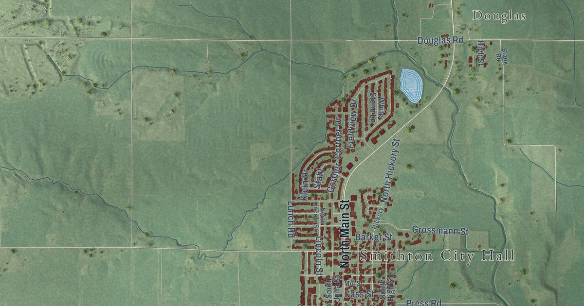 Map of Smithton, Illinois in 2026