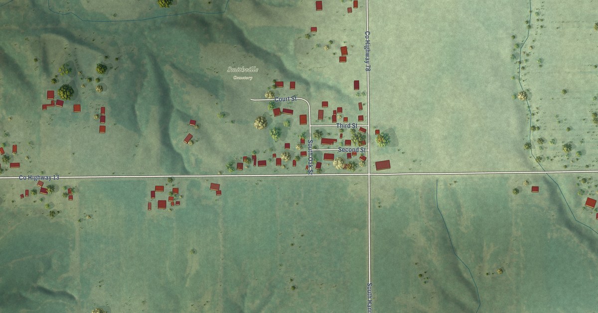 Map of Smithville, Illinois in 2026