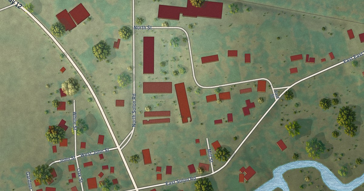Map of Solon Mills, Illinois in 2026