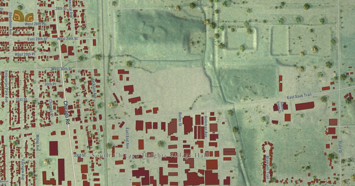 Map of South Chicago Heights, Illinois in 2026
