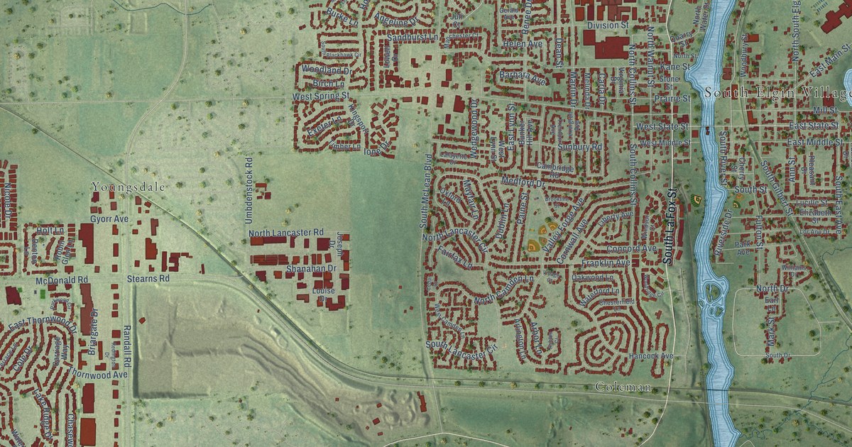 Map of South Elgin, Illinois in 2026