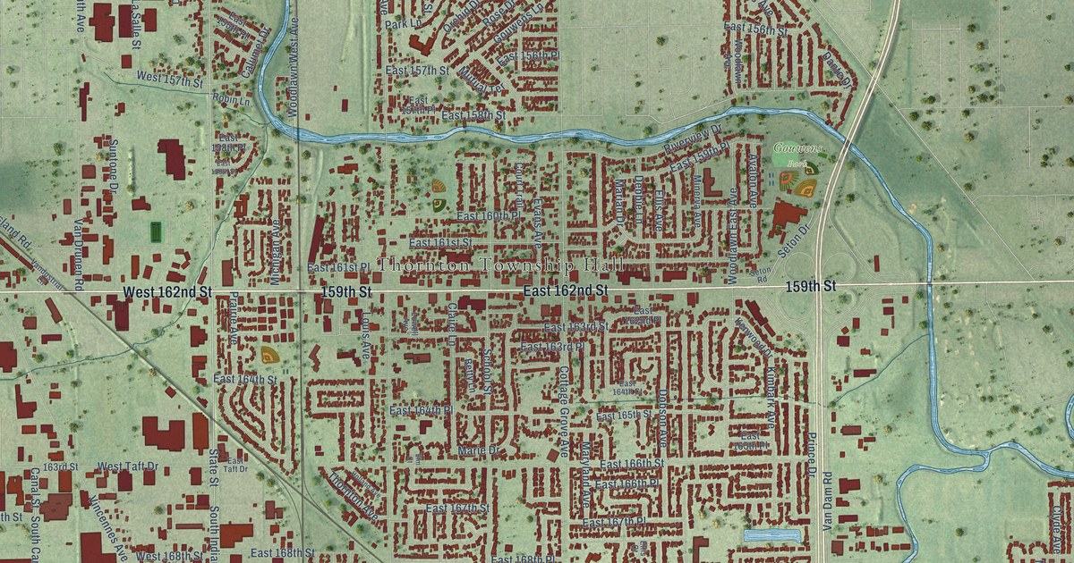 Map of South Holland, Illinois in 2026