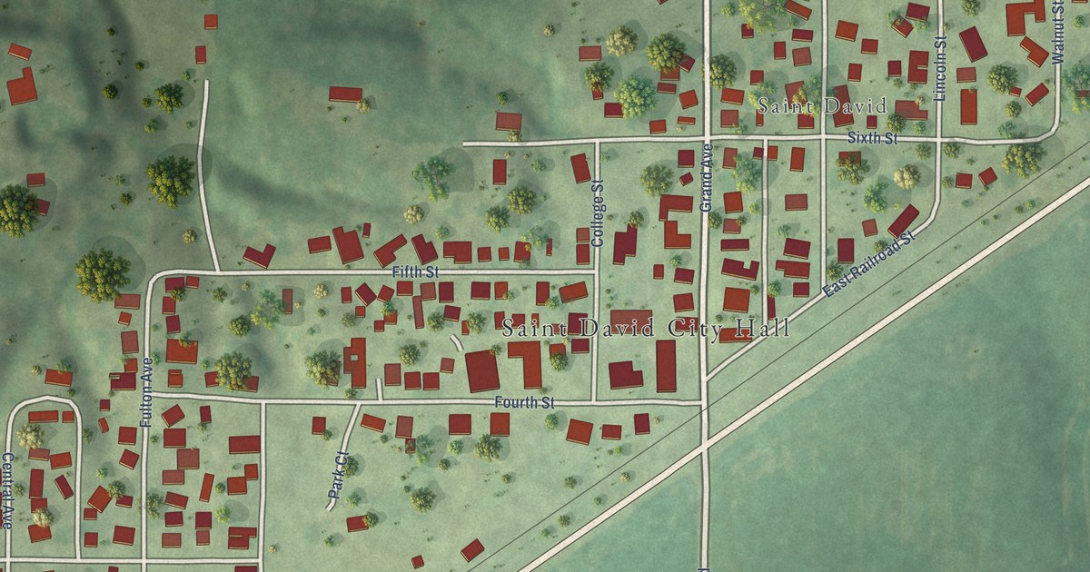 Map of St. David, Illinois in 2026