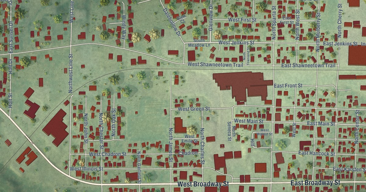 Map of Steeleville, Illinois in 2026