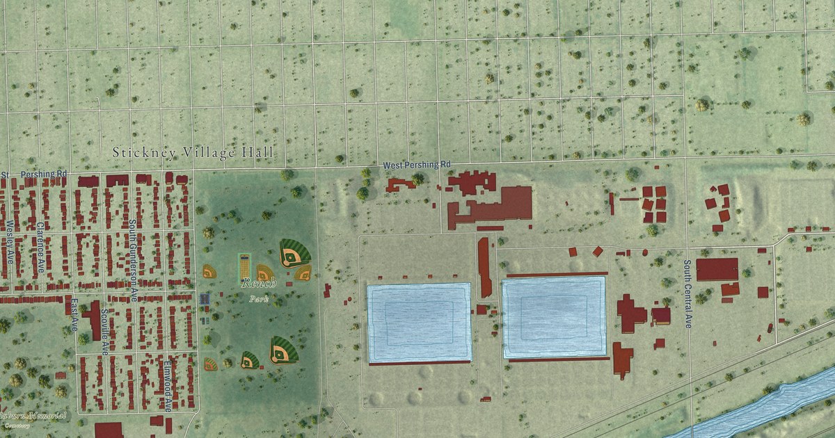 Map of Stickney, Illinois in 2026