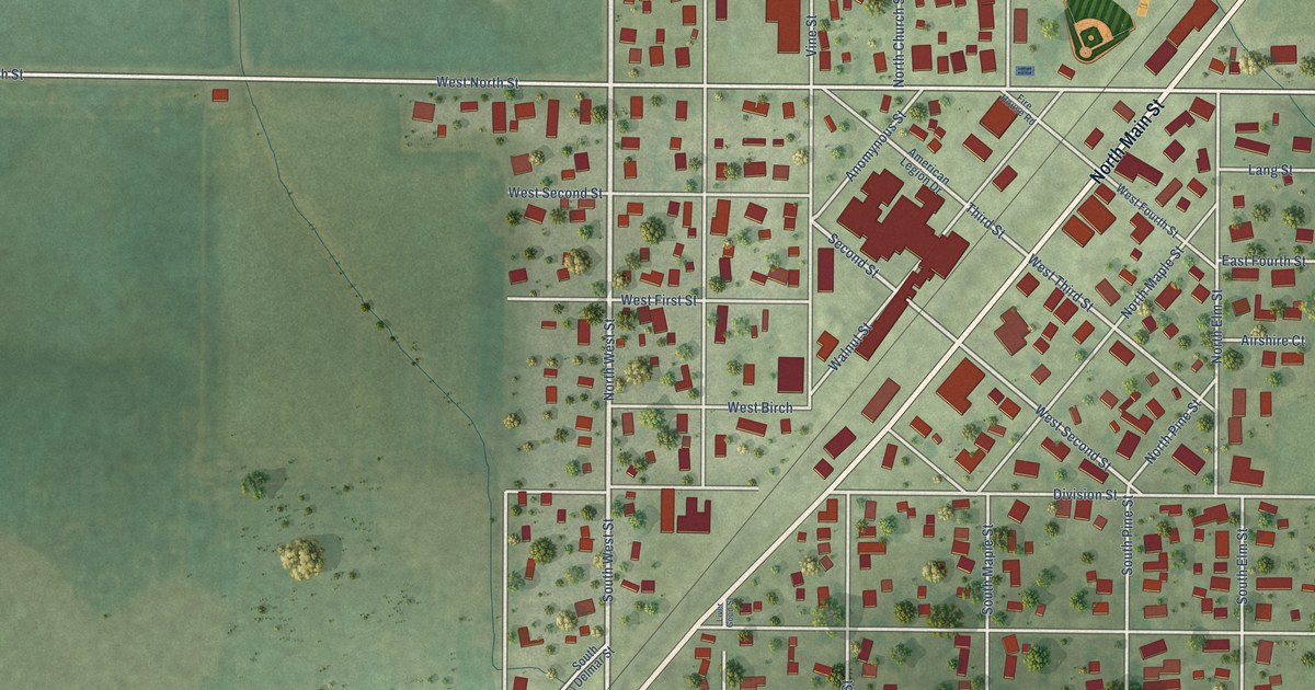 Map of Stonington, Illinois in 2026