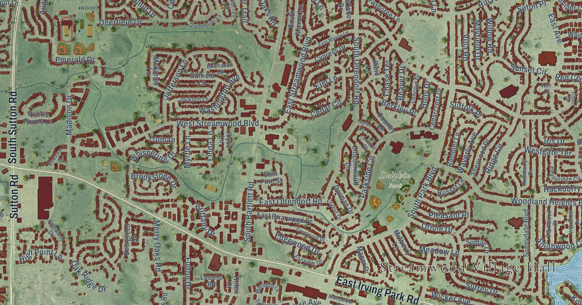 Map of Streamwood, Illinois in 2026