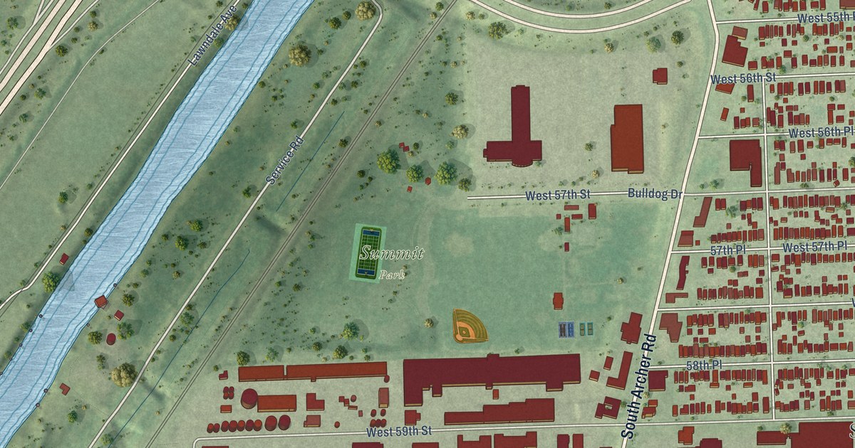 Map of Summit, Illinois in 2026