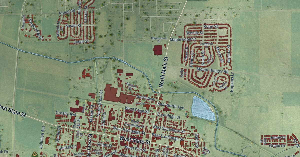 Map of Sycamore, Illinois in 2026